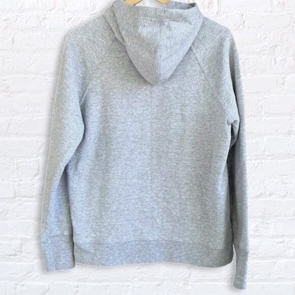 Champion Powerblend Fleece Funnel Hoodie Womens M Gray Classic Script Logo - Picture 4 of 7